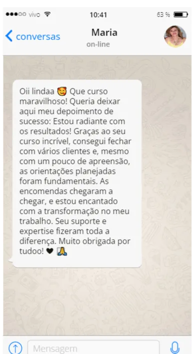 Depoimento de Aluna 1